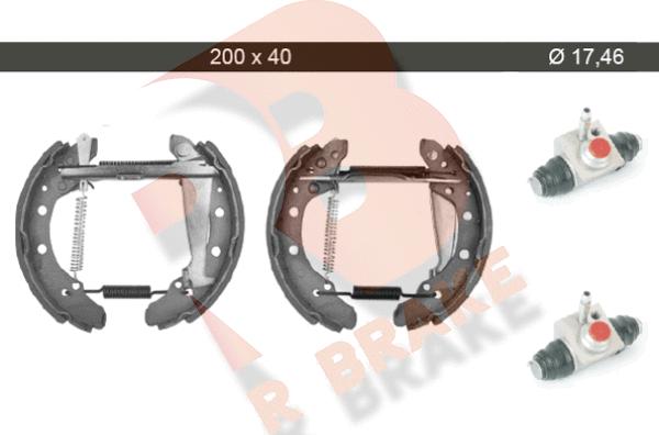 R Brake 79RBKT0099 - Комплект гальм, барабанний механізм autozip.com.ua