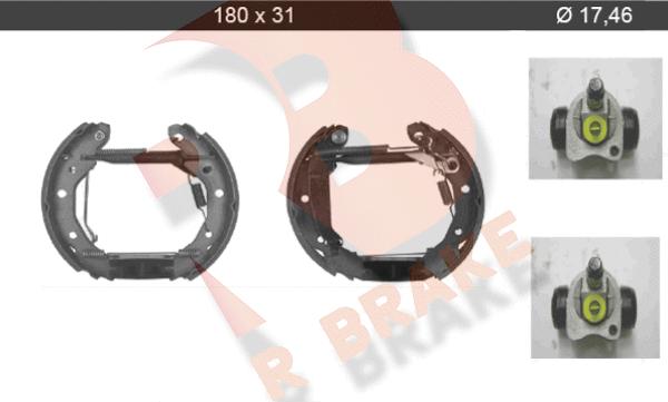 R Brake 79RBKT0091 - Комплект гальм, барабанний механізм autozip.com.ua