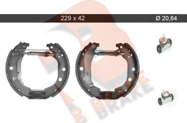 R Brake 79RBKT0045 - Комплект гальм, барабанний механізм autozip.com.ua