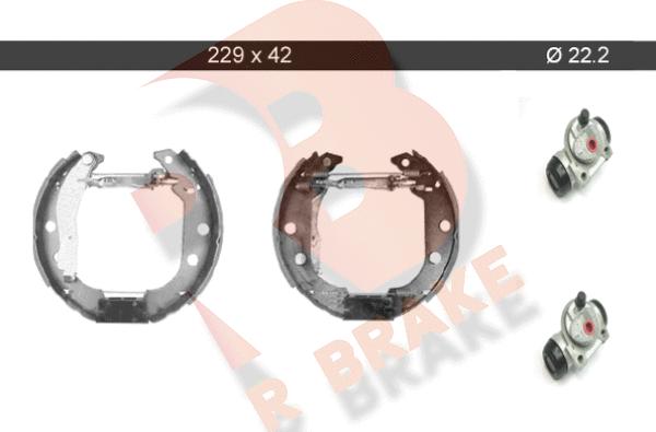 R Brake 79RBKT0048 - Комплект гальм, барабанний механізм autozip.com.ua