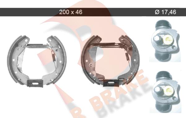 R Brake 79RBKT0043 - Комплект гальм, барабанний механізм autozip.com.ua