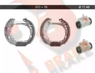 R Brake 79RBKT0054 - Комплект гальм, барабанний механізм autozip.com.ua