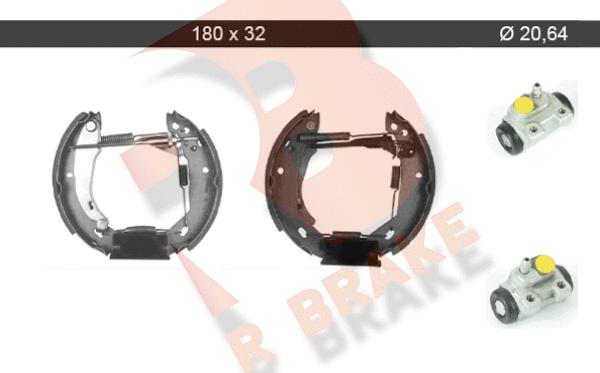R Brake 79RBKT0055 - Комплект гальм, барабанний механізм autozip.com.ua
