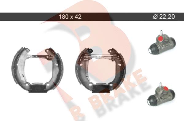 R Brake 79RBKT0056 - Комплект гальм, барабанний механізм autozip.com.ua