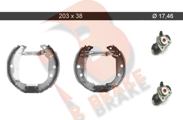 R Brake 79RBKT0050 - Комплект гальм, барабанний механізм autozip.com.ua