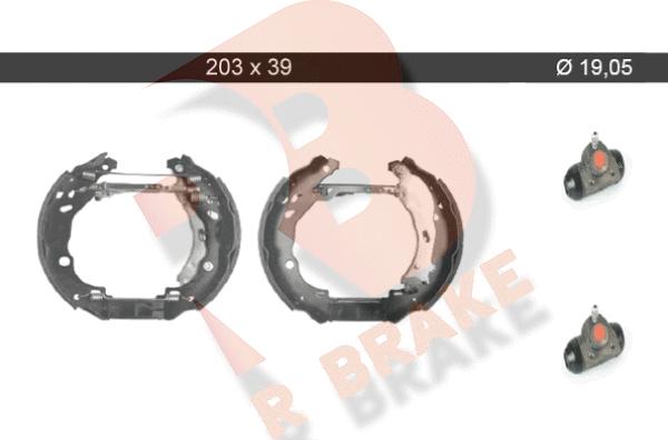 R Brake 79RBKT0051 - Комплект гальм, барабанний механізм autozip.com.ua