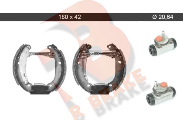 R Brake 79RBKT0058 - Комплект гальм, барабанний механізм autozip.com.ua