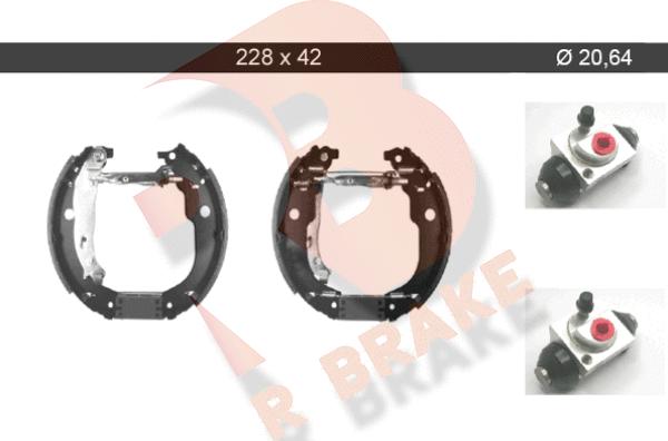 R Brake 79RBKT0069 - Комплект гальм, барабанний механізм autozip.com.ua