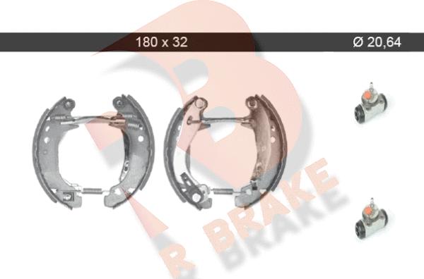 R Brake 79RBKT0064 - Комплект гальм, барабанний механізм autozip.com.ua