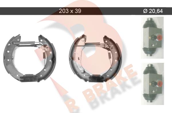 R Brake 79RBKT0066 - Комплект гальм, барабанний механізм autozip.com.ua