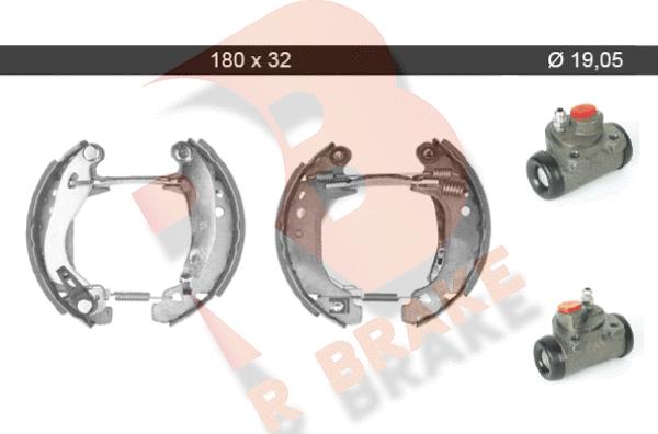 R Brake 79RBKT0061 - Комплект гальм, барабанний механізм autozip.com.ua