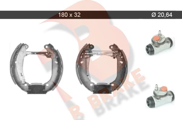 R Brake 79RBKT0062 - Комплект гальм, барабанний механізм autozip.com.ua