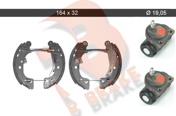 R Brake 79RBKT0005 - Комплект гальм, барабанний механізм autozip.com.ua