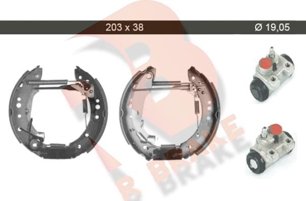 R Brake 79RBKT0007 - Комплект гальм, барабанний механізм autozip.com.ua