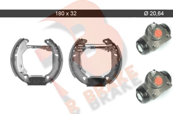 R Brake 79RBKT0011 - Комплект гальм, барабанний механізм autozip.com.ua