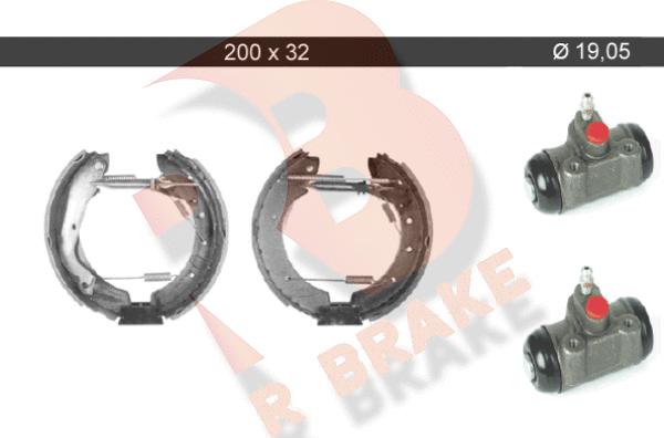R Brake 79RBKT0082 - Комплект гальм, барабанний механізм autozip.com.ua