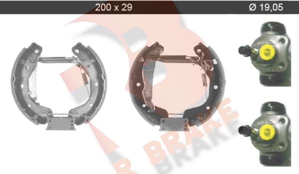 R Brake 79RBKT0039 - Комплект гальм, барабанний механізм autozip.com.ua