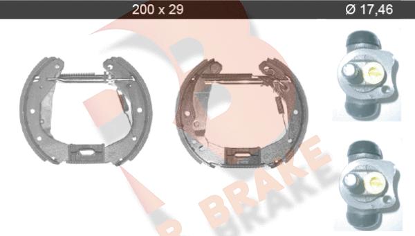 R Brake 79RBKT0036 - Комплект гальм, барабанний механізм autozip.com.ua