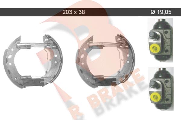 R Brake 79RBKT0032 - Комплект гальм, барабанний механізм autozip.com.ua