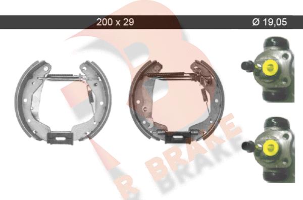 R Brake 79RBKT0037 - Комплект гальм, барабанний механізм autozip.com.ua