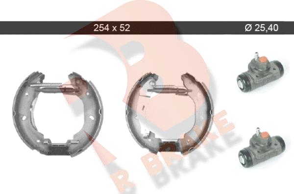 R Brake 79RBKT0029 - Комплект гальм, барабанний механізм autozip.com.ua