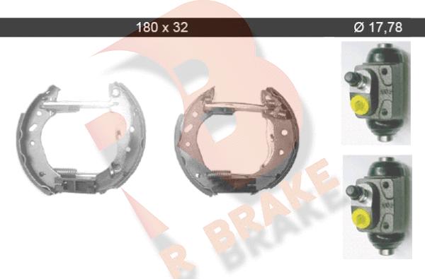 R Brake 79RBKT0024 - Комплект гальм, барабанний механізм autozip.com.ua