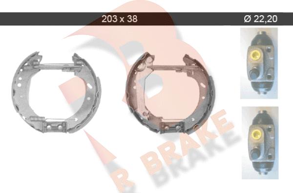 R Brake 79RBKT0026 - Комплект гальм, барабанний механізм autozip.com.ua