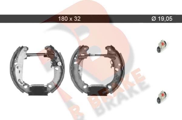 R Brake 79RBKT0028 - Комплект гальм, барабанний механізм autozip.com.ua