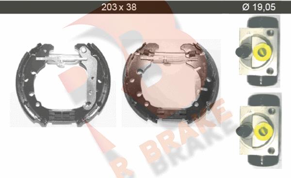 R Brake 79RBKT0023 - Комплект гальм, барабанний механізм autozip.com.ua