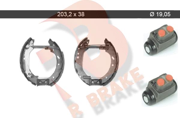 R Brake 79RBKT0027 - Комплект гальм, барабанний механізм autozip.com.ua