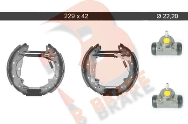 R Brake 79RBKT0075 - Комплект гальм, барабанний механізм autozip.com.ua