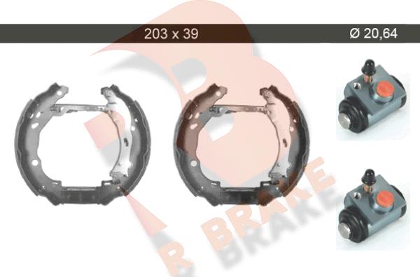 R Brake 79RBKT0077 - Комплект гальм, барабанний механізм autozip.com.ua