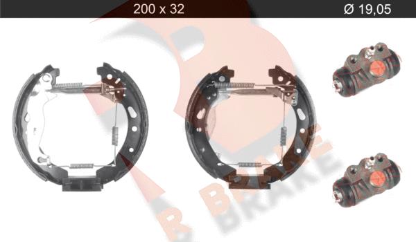 R Brake 79RBKT0145 - Комплект гальм, барабанний механізм autozip.com.ua