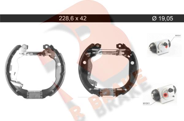 R Brake 79RBKT0140 - Комплект гальм, барабанний механізм autozip.com.ua