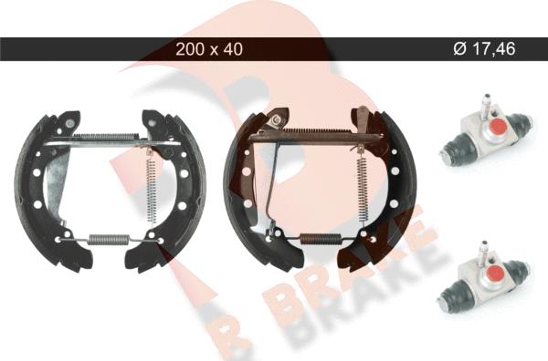 R Brake 79RBKT0105 - Комплект гальм, барабанний механізм autozip.com.ua