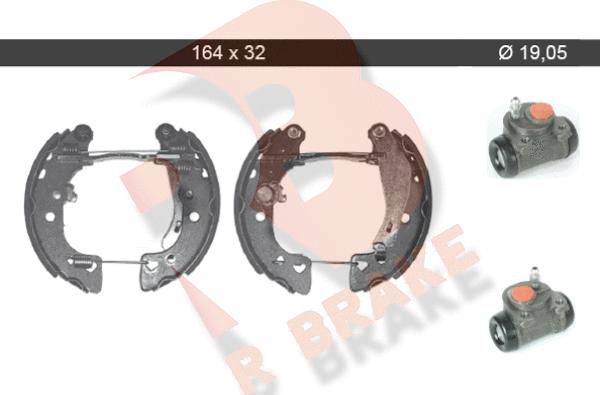 R Brake 79RBKT0100 - Комплект гальм, барабанний механізм autozip.com.ua