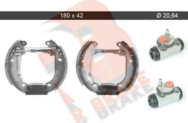 R Brake 79RBKT0103 - Комплект гальм, барабанний механізм autozip.com.ua