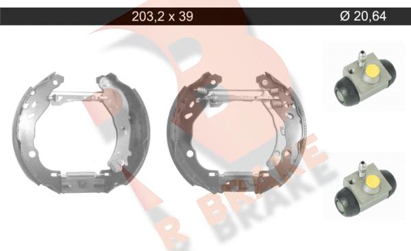 R Brake 79RBKT0116 - Комплект гальм, барабанний механізм autozip.com.ua