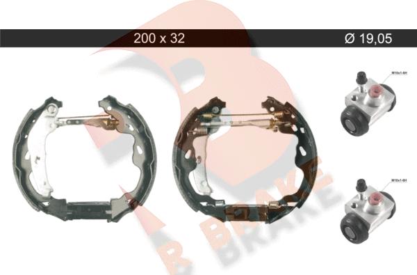 R Brake 79RBKT0110 - Комплект гальм, барабанний механізм autozip.com.ua