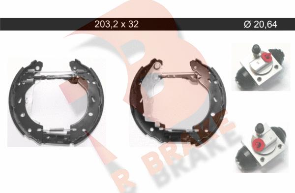 R Brake 79RBKT0113 - Комплект гальм, барабанний механізм autozip.com.ua