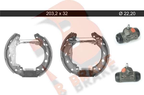 R Brake 79RBKT0112 - Комплект гальм, барабанний механізм autozip.com.ua