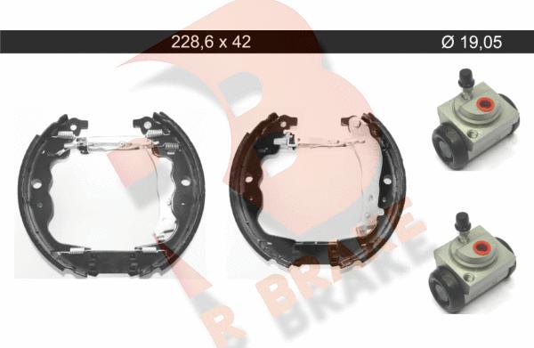 R Brake 79RBKT0139 - Комплект гальм, барабанний механізм autozip.com.ua