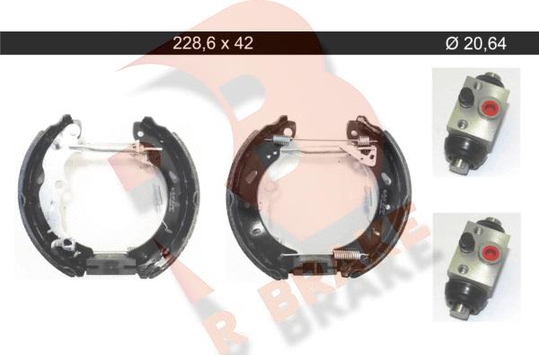 R Brake 79RBKT0130 - Комплект гальм, барабанний механізм autozip.com.ua