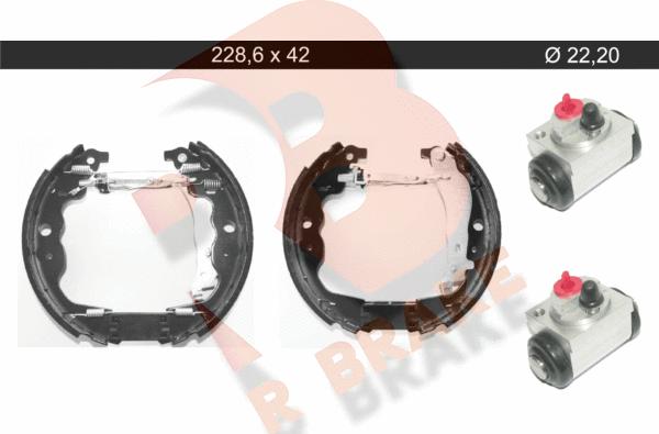 R Brake 79RBKT0138 - Комплект гальм, барабанний механізм autozip.com.ua