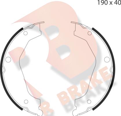 R Brake 79RBPB4044 - Комплект гальм, ручник, парковка autozip.com.ua