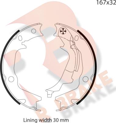 R Brake 79RBPB4046 - Комплект гальм, ручник, парковка autozip.com.ua