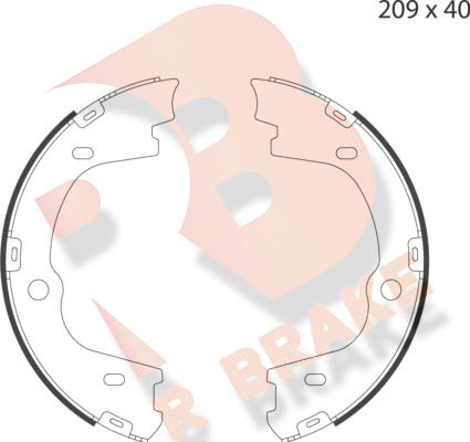 R Brake 79RBPB4051 - Комплект гальм, ручник, парковка autozip.com.ua