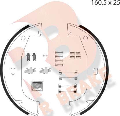 R Brake 79RBPB4000 - Комплект гальм, ручник, парковка autozip.com.ua