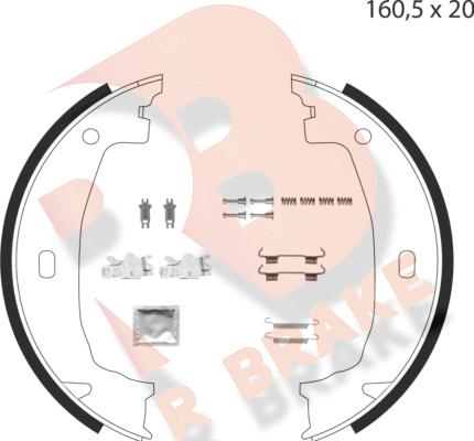 R Brake 79RBPB4001 - Комплект гальм, ручник, парковка autozip.com.ua
