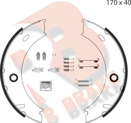 R Brake 79RBPB4008 - Комплект гальм, ручник, парковка autozip.com.ua